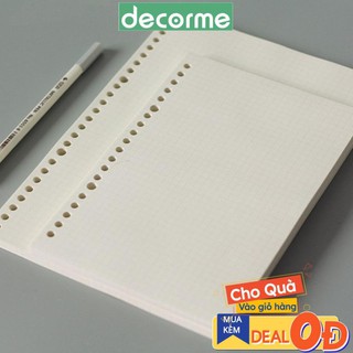 Ruột sổ còng giấy refill 20 26 30 lỗ a5 b5 a4 sổ planner bullet journal decorme -buitinhshop