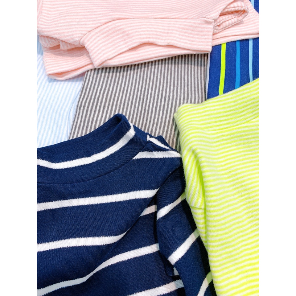 Bộ dài tay Bé Trai chất cotton kẻ cổ 3 phân size 7 -18kg