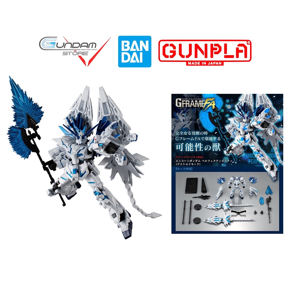 Mô Hình Gundam UNICORN PERFECTIBILITY G-Frame FA P-BANDAI ( Armor + Frame ) Đồ Chơi Lắp Ráp Anime Nhật