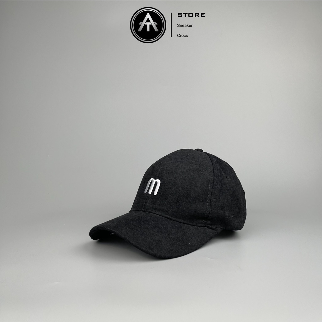 Mũ lưỡi trai thêu chữ M chất nhung cao cấp