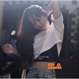 Áo Thun Croptop GROUNDBREAKING 1974 (Set 2 áo CROPTOP & BRA)