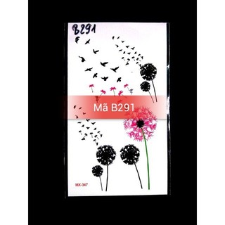 Xăm dán tattoo bồ công anh B291