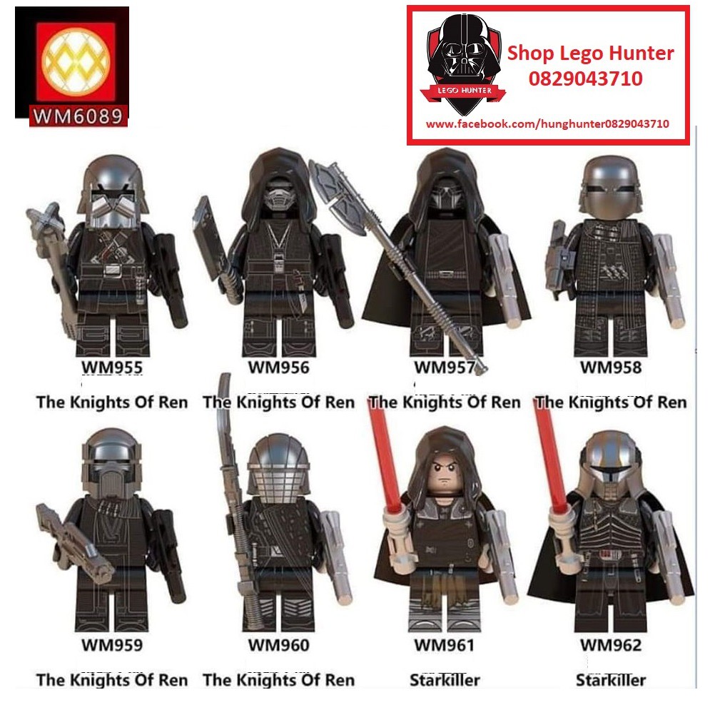 Lego Star War Minifigures Knight of Ren Đội kỵ sỹ của Kylo Ren , Star Killer WM 6089