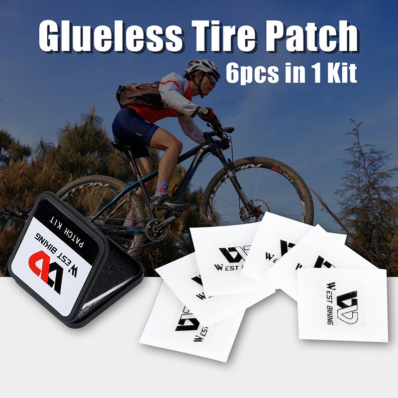 Set 6 miếng vá xe đạp WEST BIKING sửa chữa xe đạp không làm thủng không ruột nhanh khô