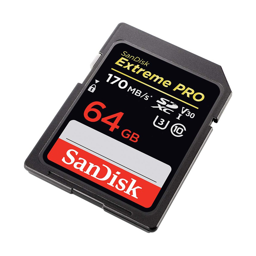 Thẻ nhớ SDXC SanDisk Extreme PRO 64GB/128GB/256GB UHS-I U3 4K V30 170MB/s - Model 2019 - Chính Hãng SanDisk