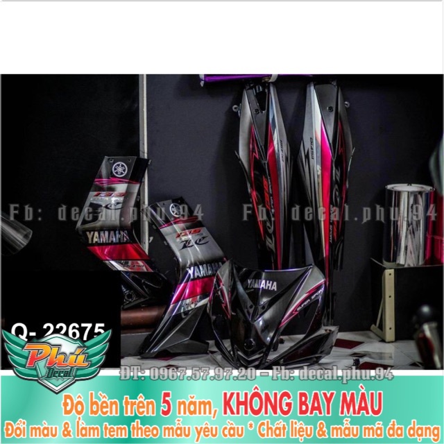 Tem rời Exciter 135 Crom nhiều mẫu -1