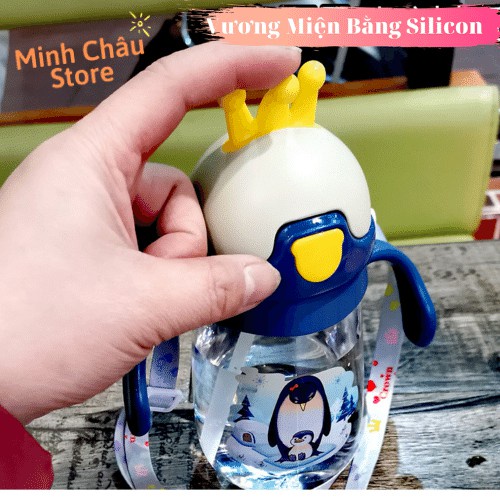 Bình Tập Uống Nước Cho Bé [ 𝑯𝒊̀𝒏𝒉 𝑽𝒖̛𝒐̛𝒏𝒈 𝑴𝒊𝒆̣̂𝒏] Kèm Dây Đeo