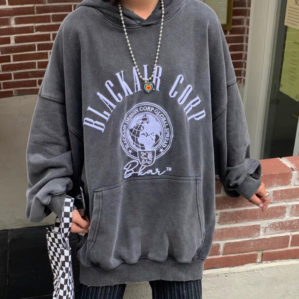 Áo hoodie nỉ ngoại unisex form rộng Blackair Corp_Áo nỉ mũ nam nữ basic,hottrend