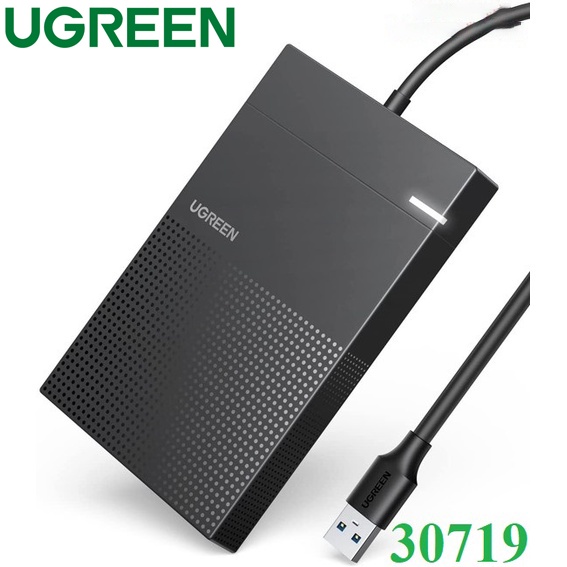 Hộp đựng ổ cứng 2.5 inch SATA3, USB 3.0 hỗ trợ 6TB Ugreen 30719 cáp liền, Ugreen 30725 cáp rời