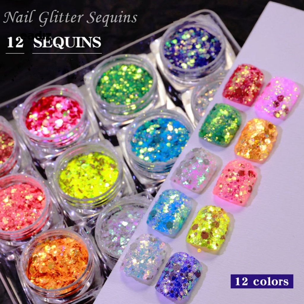 Kim Sa Hologram Độ Bóng Cao Dán Trang Trí Móng Tay Nghệ Thuật