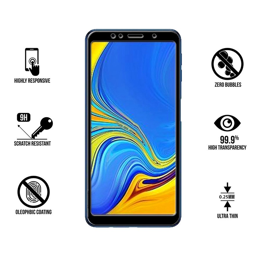 Kính cường lực toàn màn hình cho Samsung Galaxy Note 4 5 A5 A6 A7 A8 A9 Plus 2018 J3 J5 J7 2016 J4 J6 Plus J2 Prime
