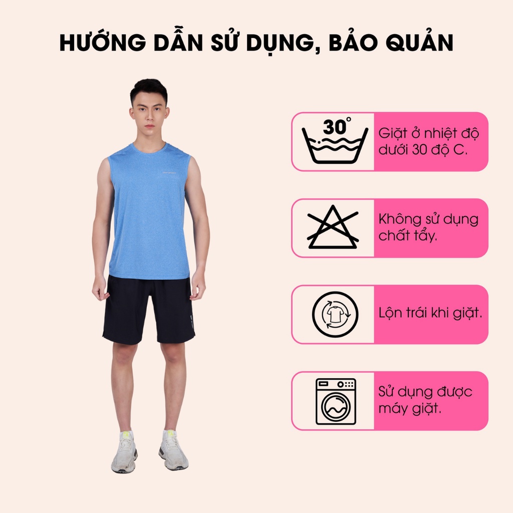 Áo ba lỗ nam YODY, áo t-shirt tanktop nam thể thao năng động thoáng mát thấm hút mồ hôi STM5071