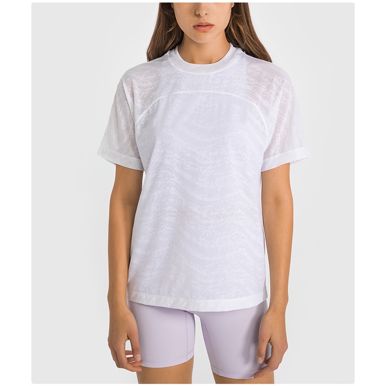 Áo tập thể thao ngắn tay All Yours Boyfriend Tee *Veil - Áo phông cộc tay thể thao Lulu không logo
