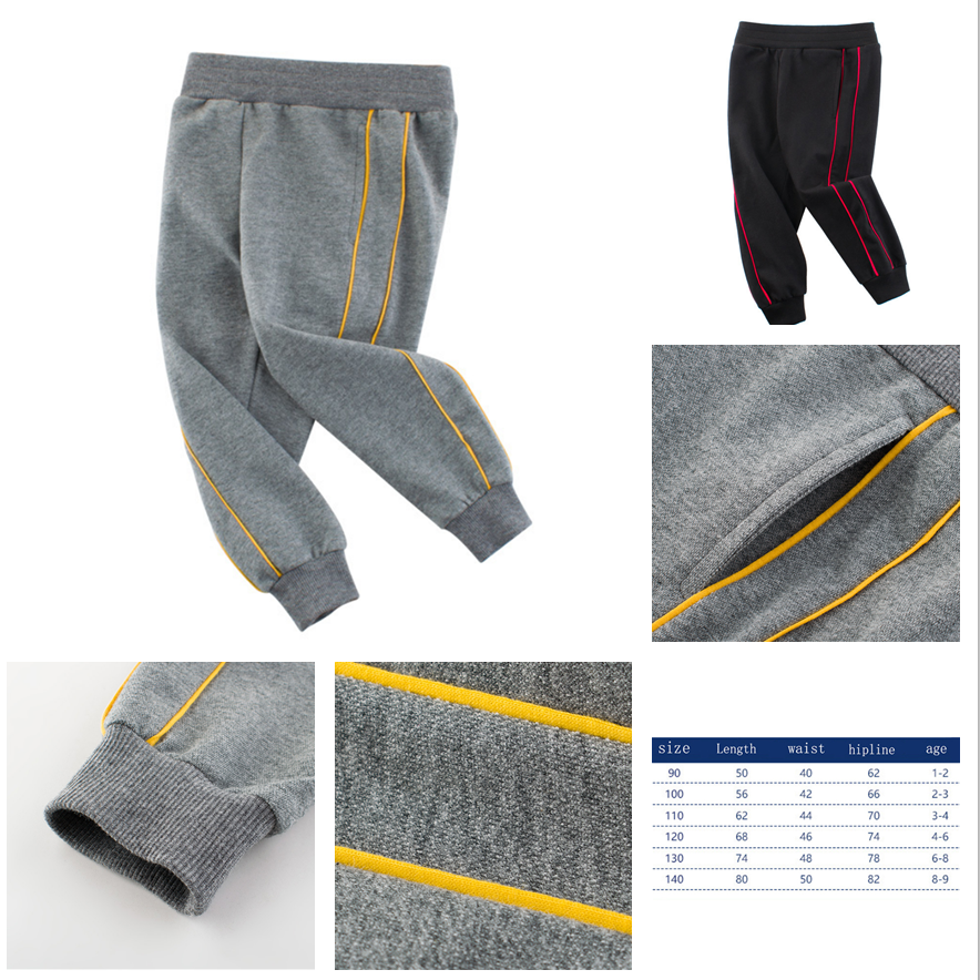 Children's Clothing Pants Sport Trousers Drawstring Pants Striped Style Pocket Design Autumn & Winter Clothes