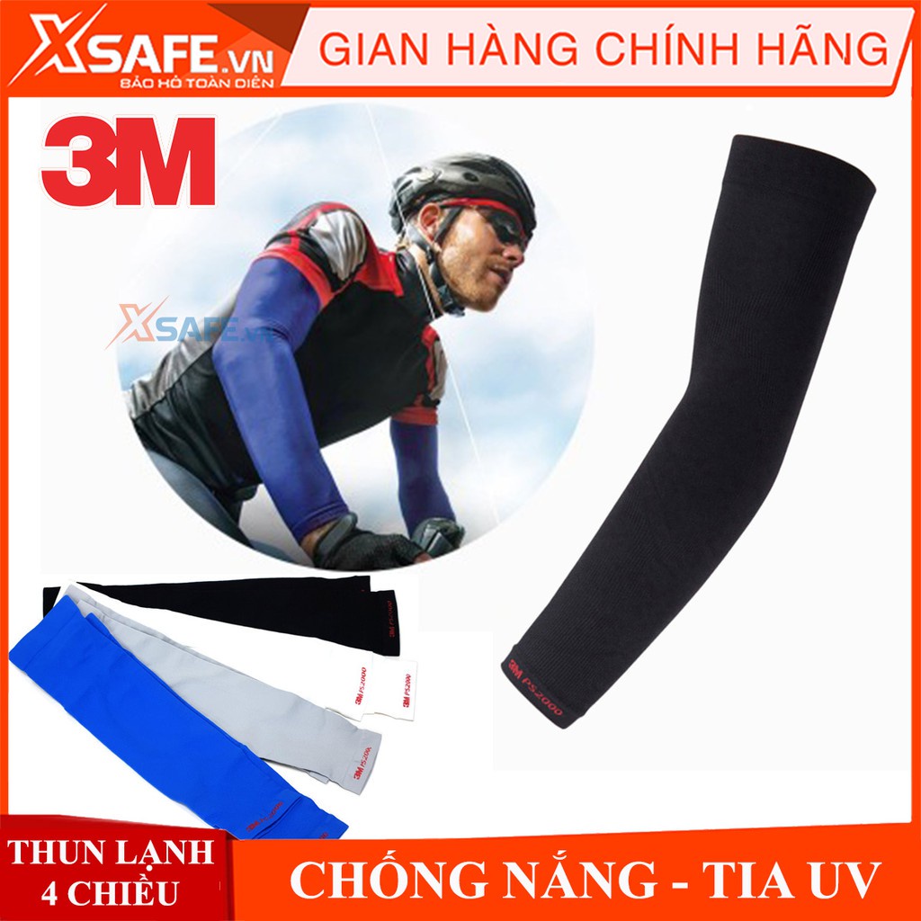 ỐNG TAY THUN LẠNH CO GIÃN 4 CHIỀU CHỐNG NẮNG CAO CẤP 3M UV PROTECTION COOL WRISTLET PS2000 Xám/Đen