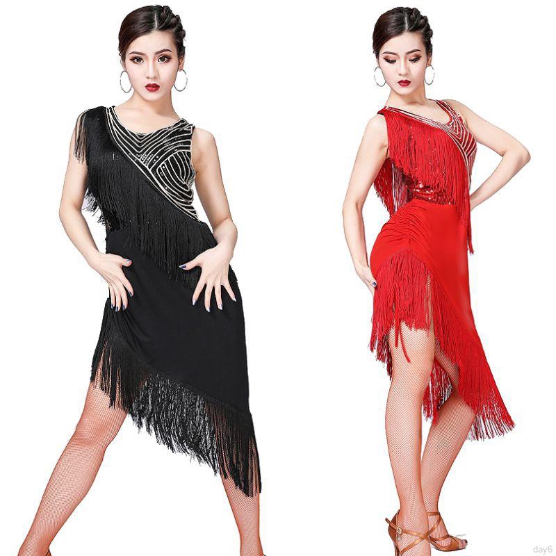 Đầm đính cườm để biểu diễn khiêu vũ nhảy latin bắt mắt dành cho nữ