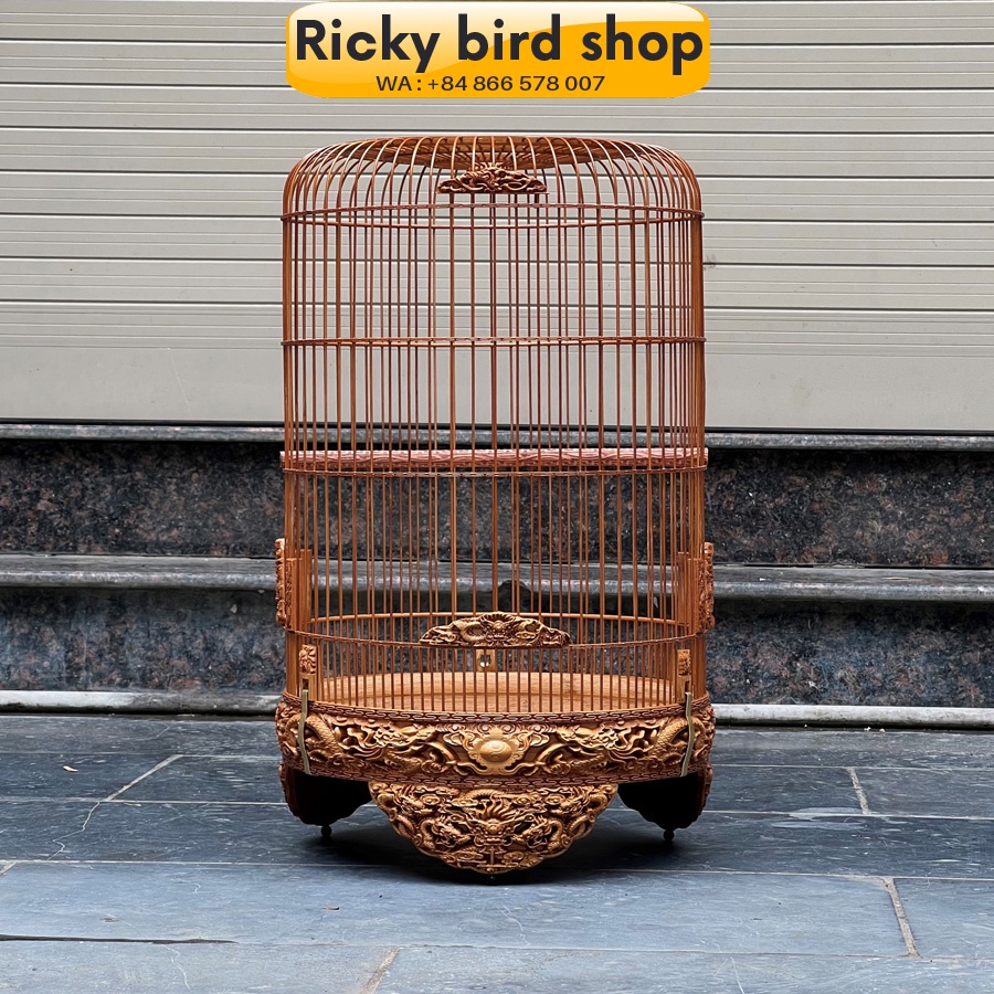 Lồng yến, chòe đất chạm Rồng 3D VIP