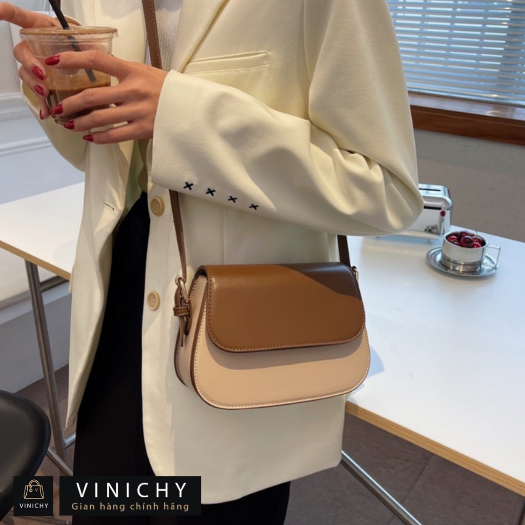 Túi xách nữ đeo chéo, đeo vai túi đi chơi, đi học VINICHY, da đẹp, cao cấp size 22cm HA195