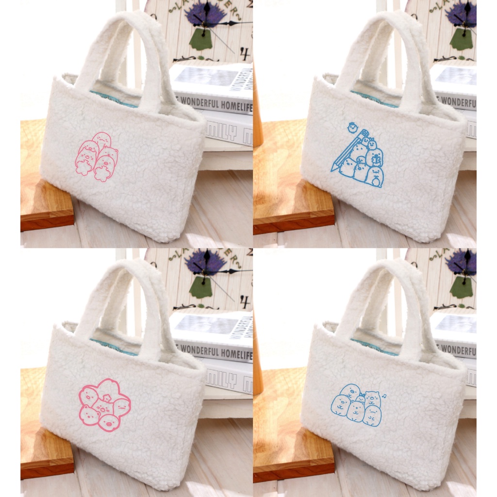 tote lông sumikko TTLS15 túi quai xách lông thêu dễ thương hot trend thần tượng hoạt hình idol