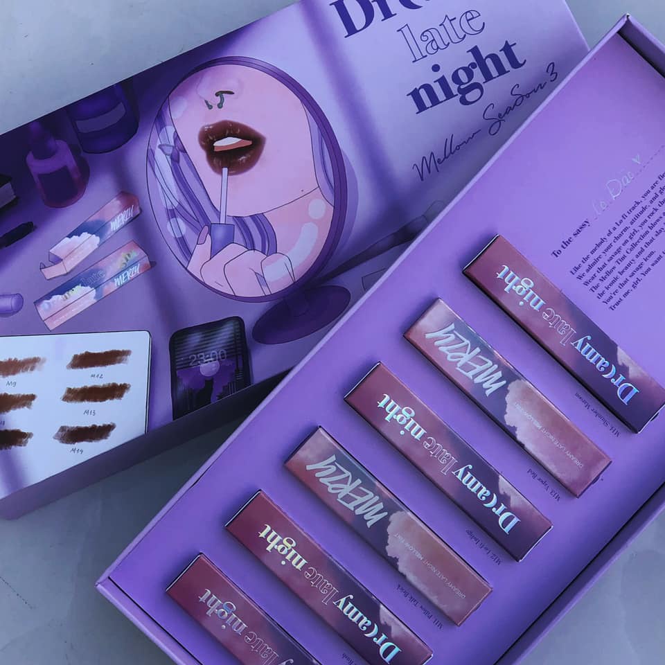 Son kem lì Merzy Dreamy Late Night Mellow Tint (đủ bảng màu)