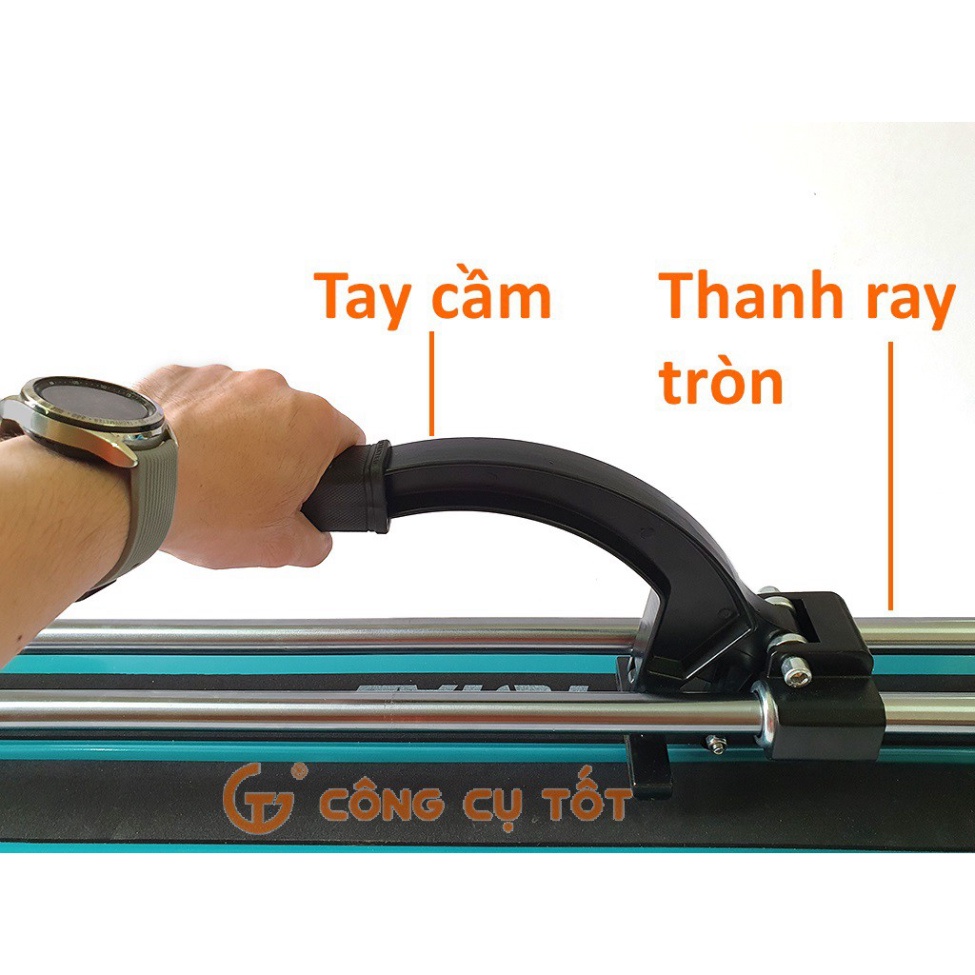 Bàn cắt gạch đẩy tay 800mm cho gạch dày 14mm Total THT578004 kèm túi và lưỡi cắt