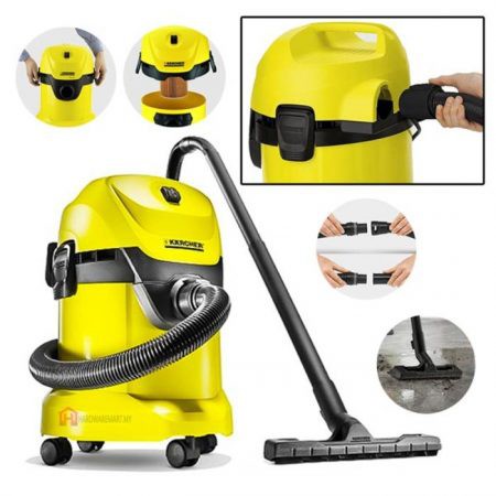 Máy hút bụi khô &amp; ướt Karcher WD 3 Car - Dung tích 17L - Bảo hành chính hãng 12 tháng - SX tại Romania