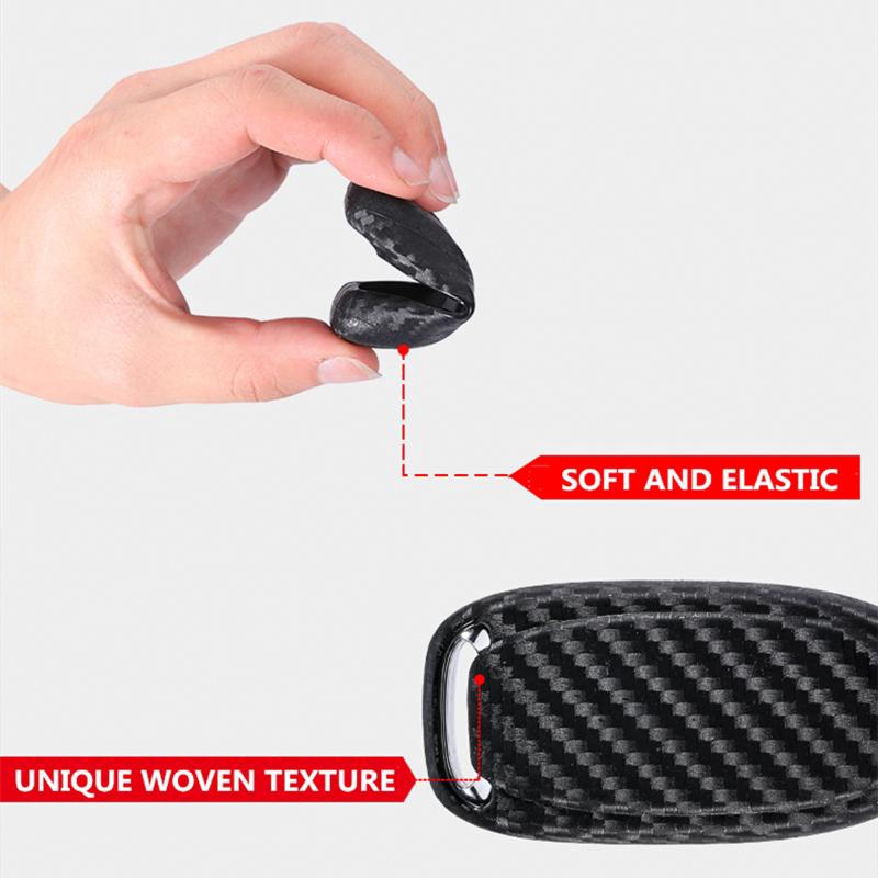 Vỏ Bảo Vệ Chìa Khóa Xe Hơi Isuzu Dmax Mux Truck 2 Nút Bấm Bằng Sợi Carbon