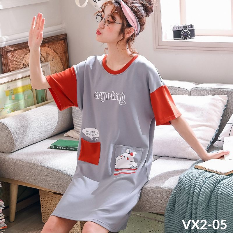 [ẢNH THẬT] VÁY NGỦ COTTON HÀNG QUẢNG CHÂU CÓ SẴN