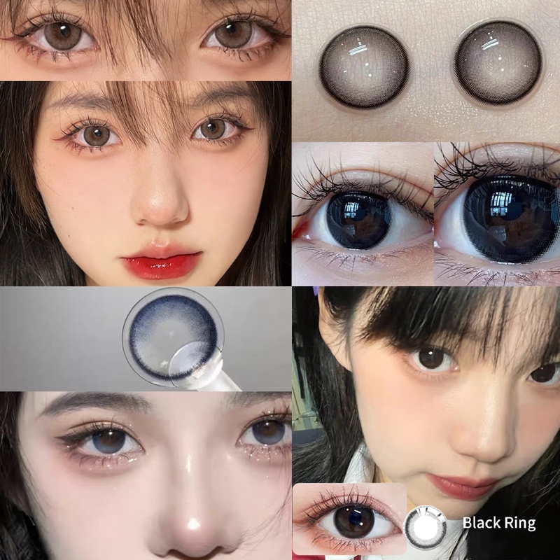 (Hàng Mới Về) 1 Cặp Kính Áp Tròng DUO XIU Màu Sắc Thời Trang lens thời trang Kính Áp Tròng Dùng Một Năm 0Độ