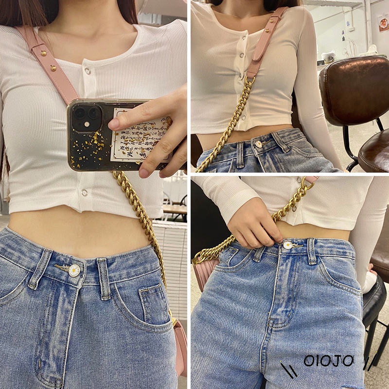 Nút gài điều chỉnh lưng quần cho nữ thiết kế hình hoa cúc dễ thương