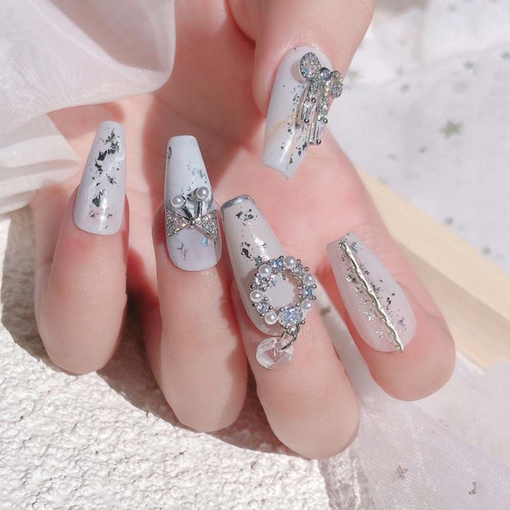 Phụ kiện trang trí móng tay hình bướm 3d/đa đạng kiểu dáng lấp lánh sang trọng diy