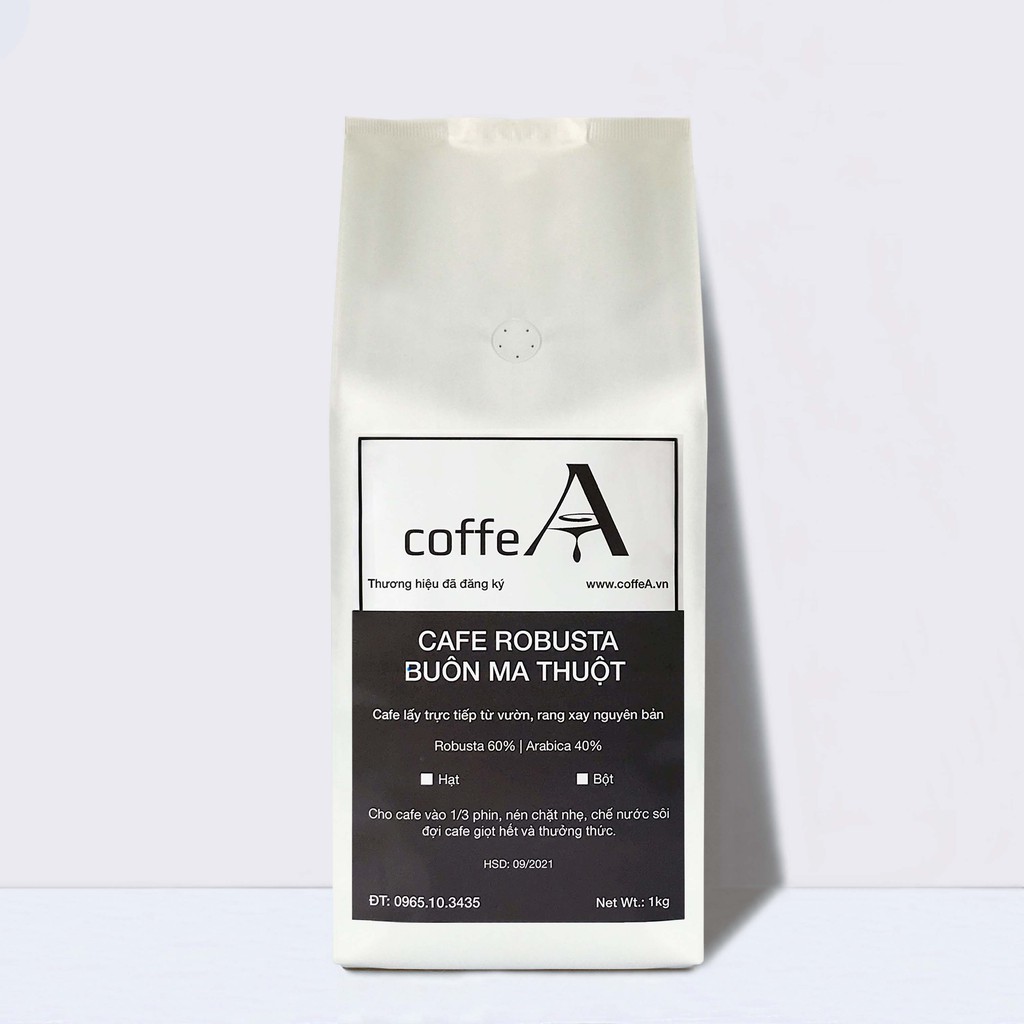 Cafe nguyên chất rang xay Robusta Arabica pha phin, pha máy như Moka Pot, Delonghi 1000g coffea 64RA | BigBuy360 - bigbuy360.vn