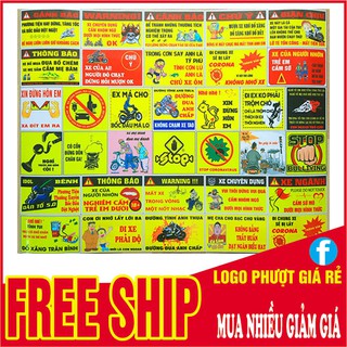 COMBO 35 LOGO CẢNH BÁO TEM CẢNH BÁO LOGO PHƯỢT TEM PHƯỢT