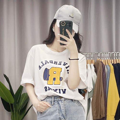 Áo phông in chữ R tay lỡ, áo thun 2T Unisex form rộng P12 | BigBuy360 - bigbuy360.vn