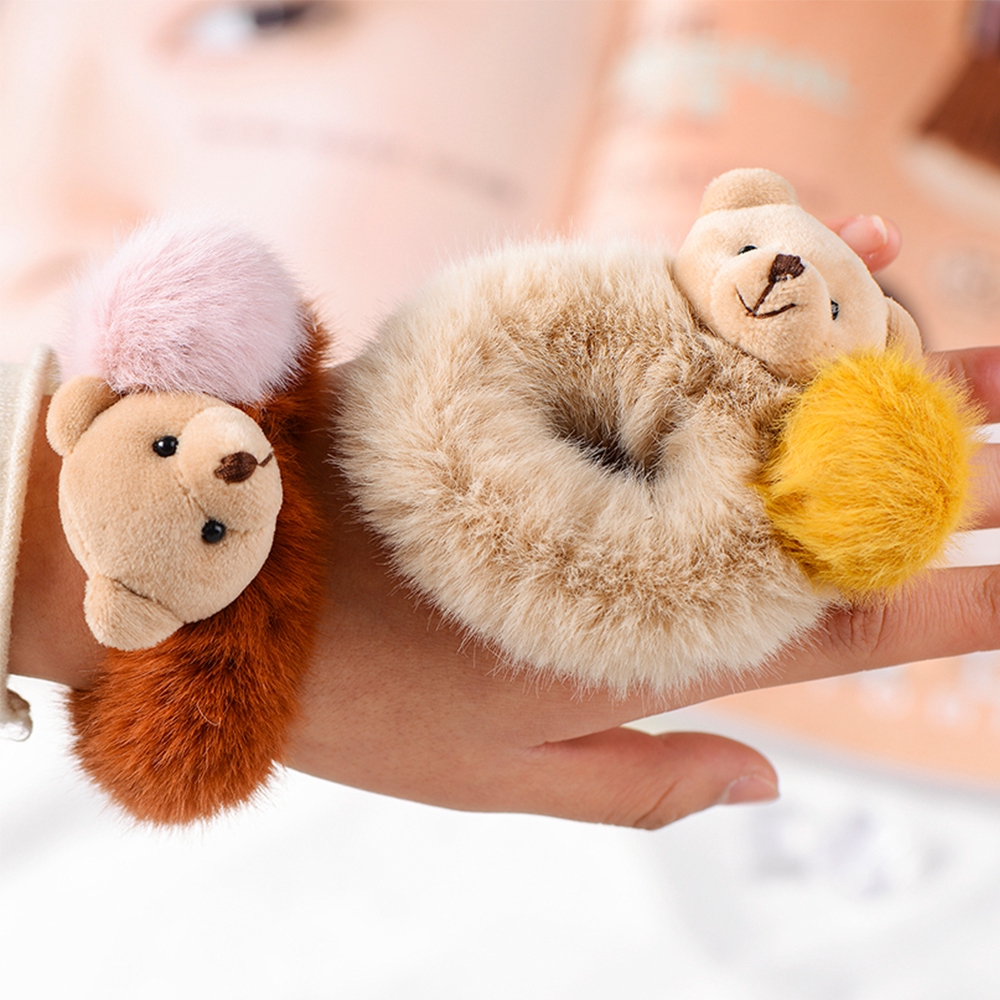 Dây Buộc Tóc Hình Gấu Nhồi Bông Đáng Yêu