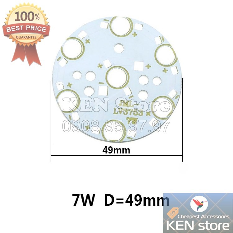 Đế tản nhiệt, pcb gắn chip led luxeon 1W - 18W