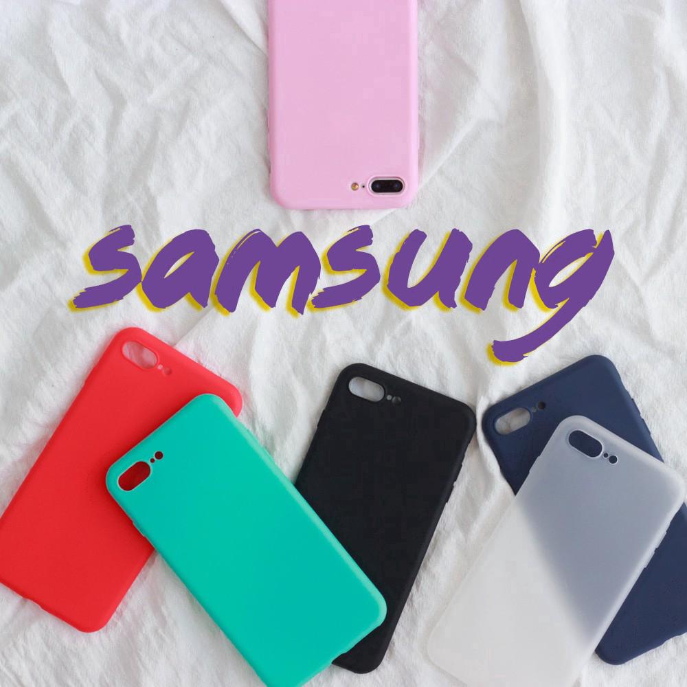 Ốp lưng màu nhám đáng yêu cho Samsung Galaxy J7+ J8 J7 Plus