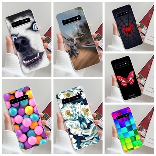 Ốp điện thoại TPU silicon mềm hình hoạt hình cho Samsung Galaxy S10/ S10e/ S10 Plus
