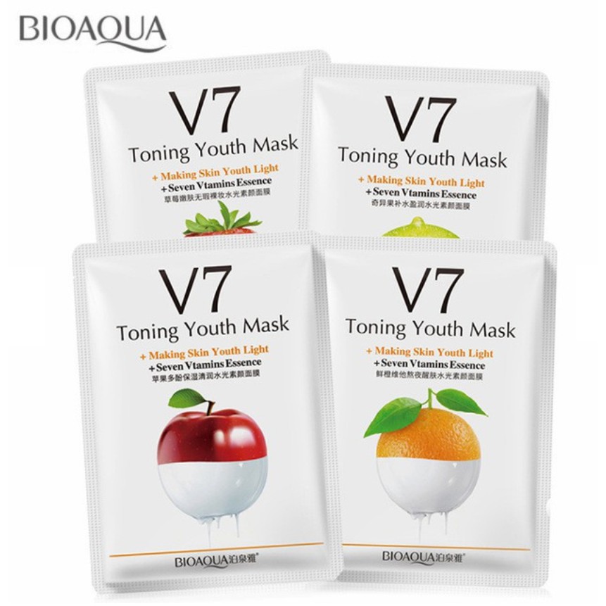 Mặt nạ giấy - BIOAQUA V7 TONING YOUTH MASK