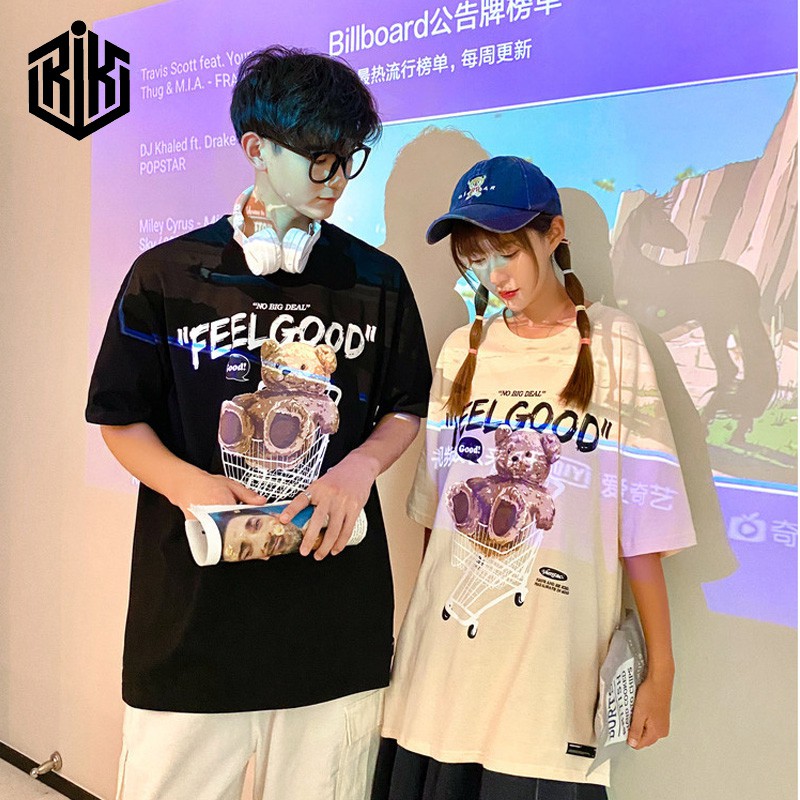 Áo thun unisex form rộng phông tay lỡ nam nữ oversize ATL117 | BigBuy360 - bigbuy360.vn