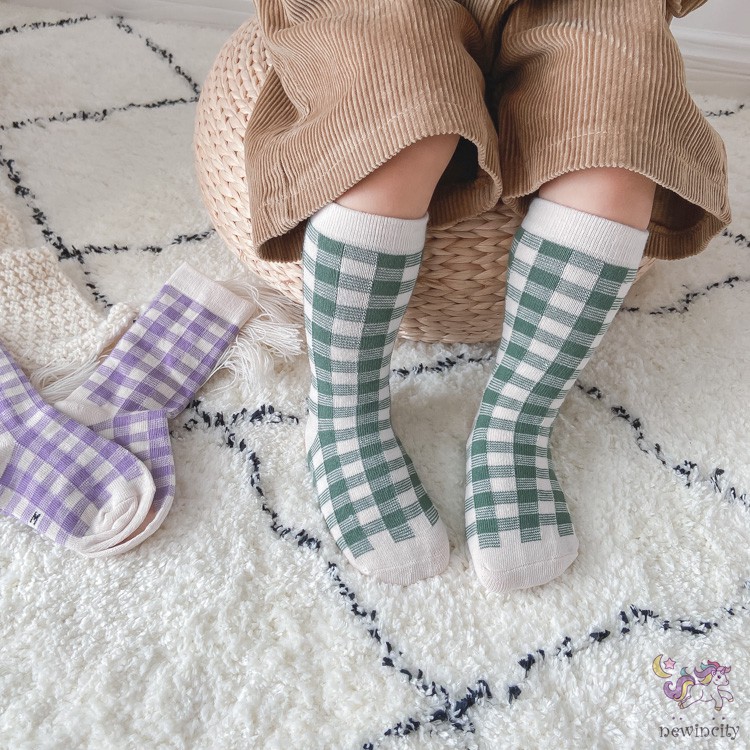 Set 5 Đôi Vớ Cotton Dệt Kim Kiểu Hàn Quốc Xinh Xắn Cho Bé