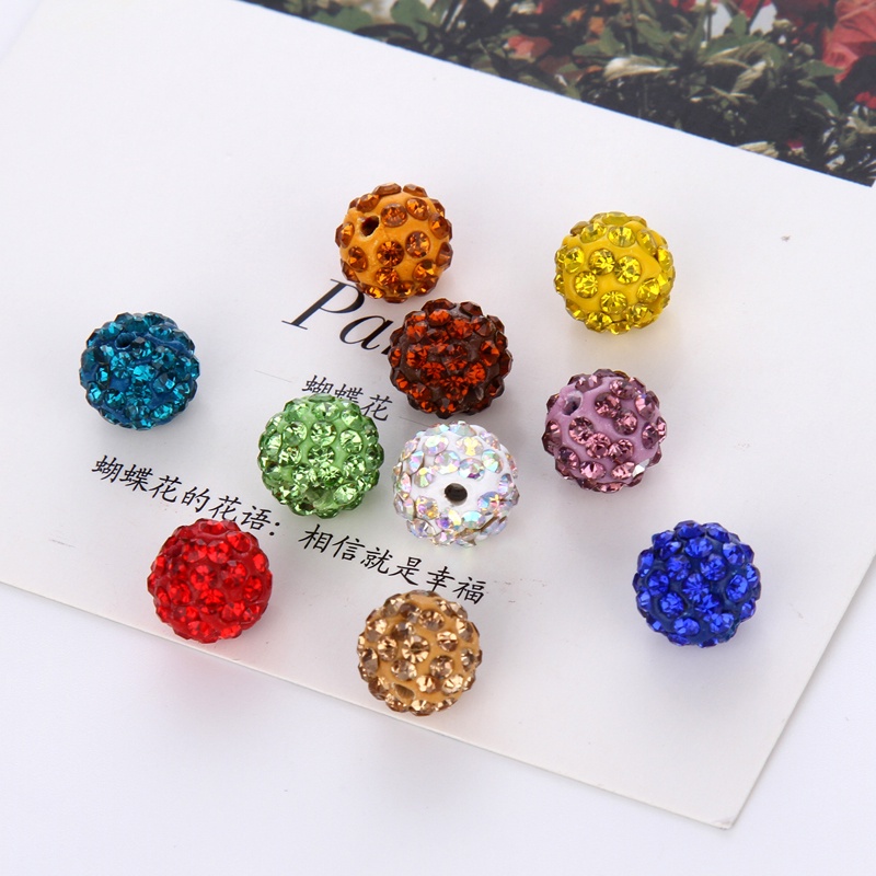 Set 5/ 10 hạt tròn 8/ 10mm nhiều màu sắc dùng làm trang sức thủ công
