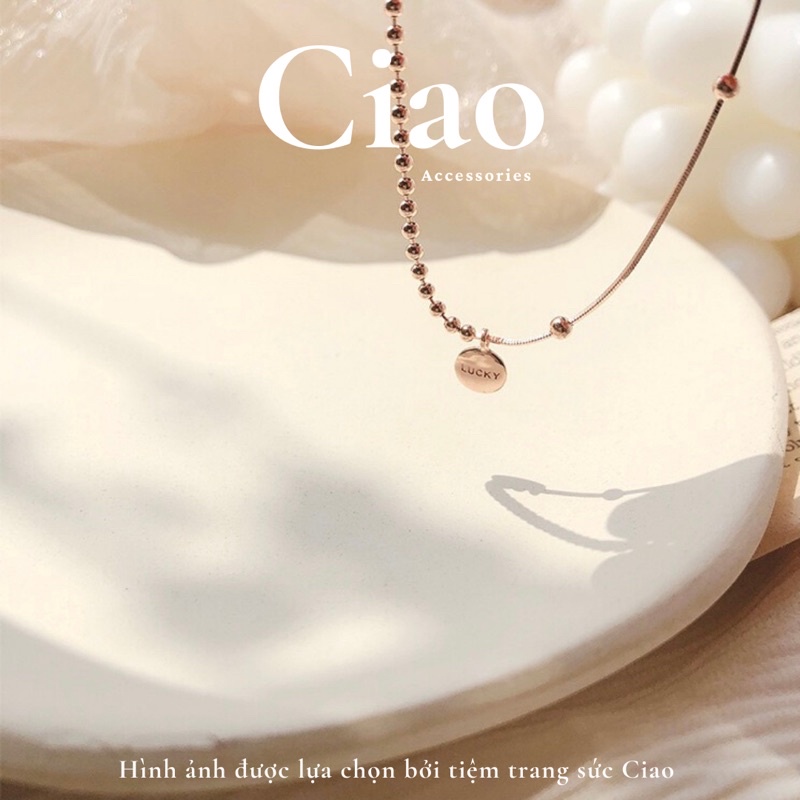[TRENDY] Vòng tay/ Lắc tay nữ mạ bạc S925 may mắn thiết kế đơn giản Lucky Ciao