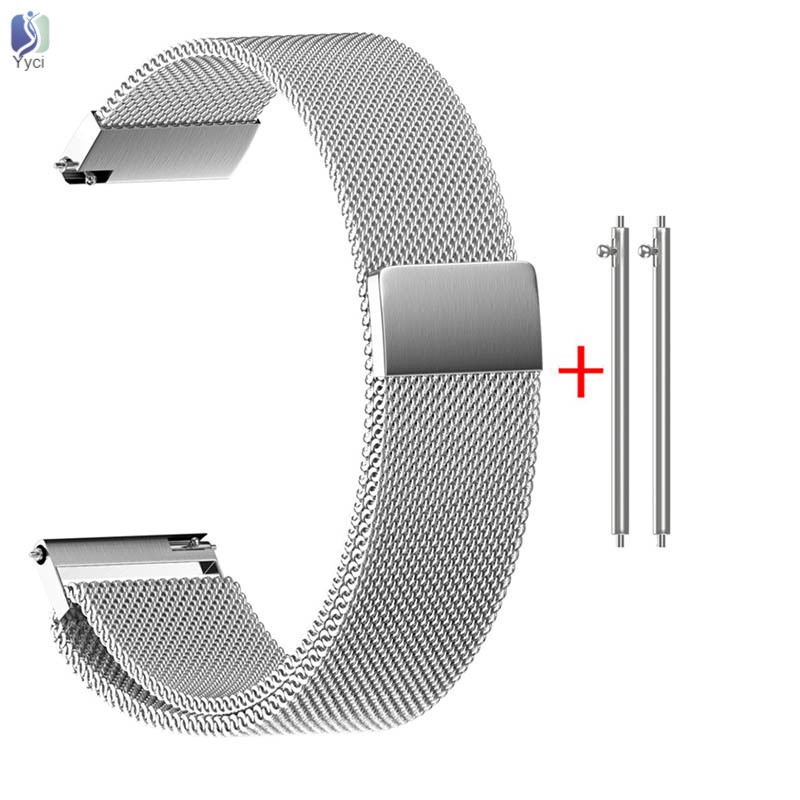 Yy Universal Milanese Magnetic Loop Stainless Steel Watch Strap Band 14-22mm @VN