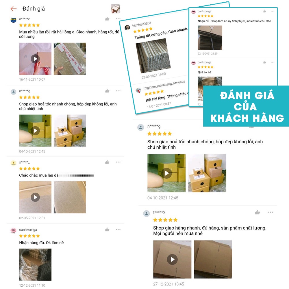 Thùng carton hộp carton size 12x10x5 giá gốc tận xưởng