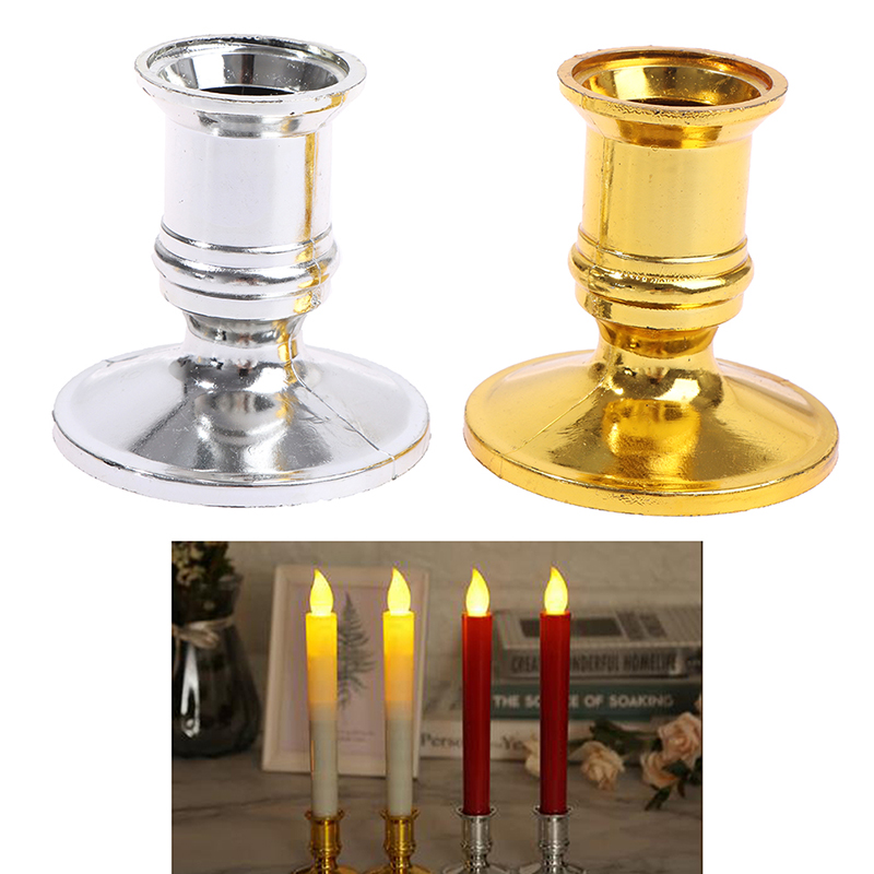 Set 2 Chân Nến Bằng Nhựa Trang Trí Nhà Ở