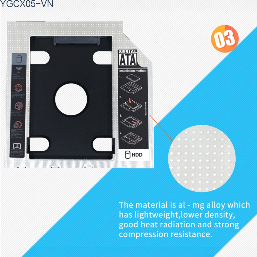 Hộp Đựng Ổ Cứng Hdd 12.7mm / 9.5mm Sata 3.0 Hd Ssd Cho Laptop Cd-Rom | BigBuy360 - bigbuy360.vn