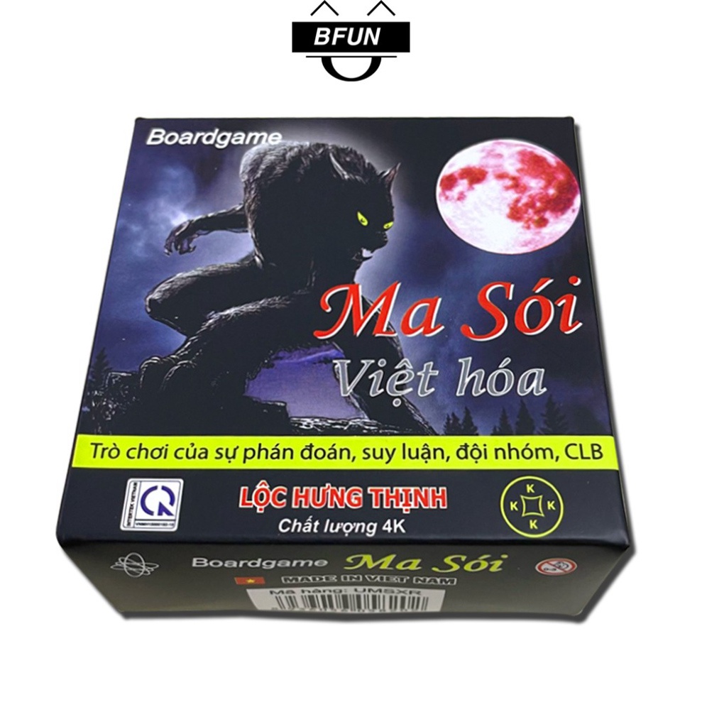 Bộ Bài Ma Sói Việt Hóa 90 LÁ - Bài Ma Sói Character Tiếng Việt, Đẹp, Boardgame - Đồ Chơi Trẻ Em BFUN