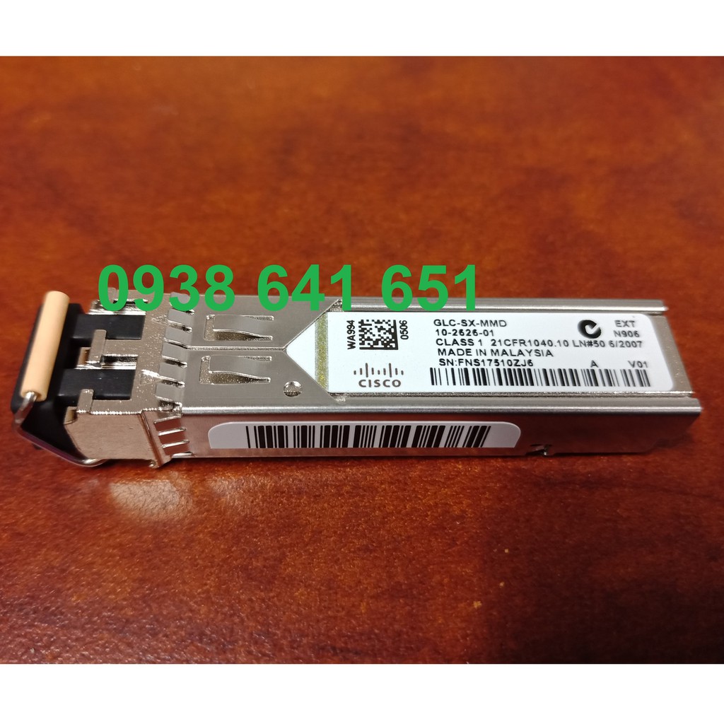 Module quang Cisco 1GB (GLC-SX-MMD) SFP 1000BASE transceiver MMF 850nm, DOM, 500m - Hàng chính hãng.