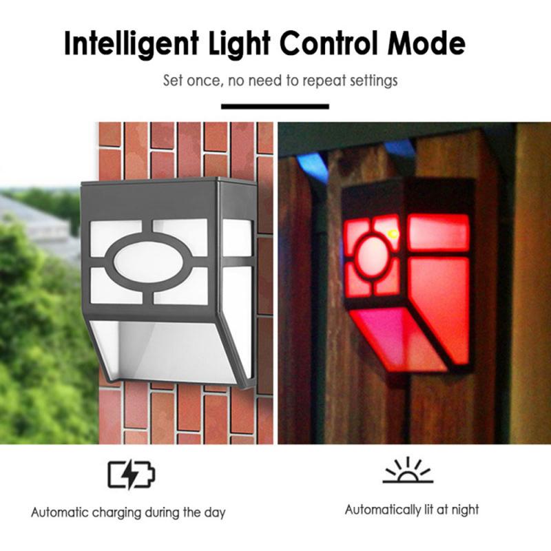 Đèn Led 2 Bóng Năng Lượng Mặt Trời Chống Thấm Nước Gắn Tường Sân Vườn